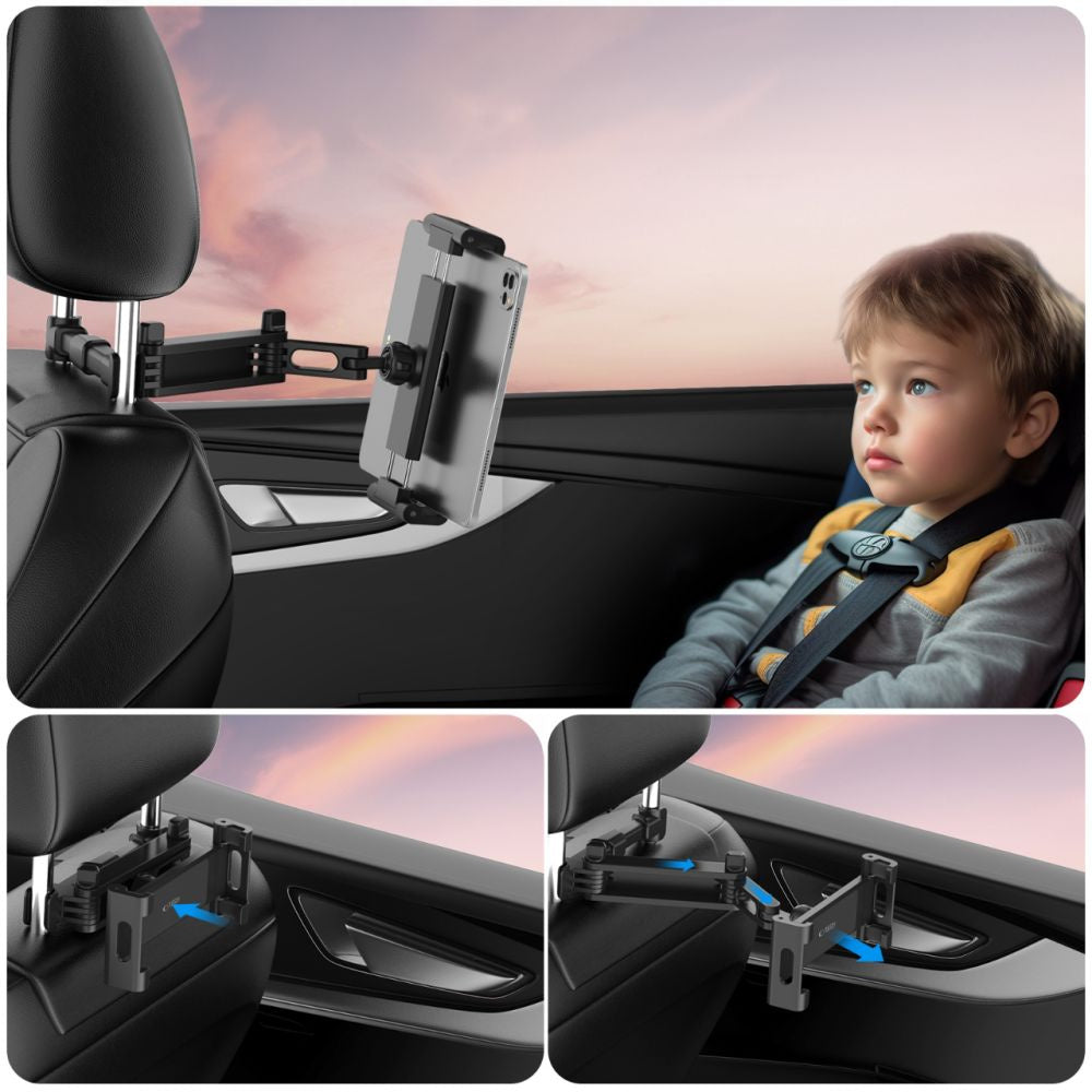 Tech-Protect Telescopic car smartphone holder for headrest V1 - black – image 9