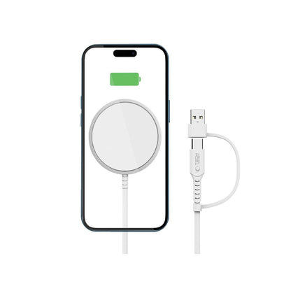 Tech-Protect QI15W-A44 MagSafe magnetic wireless smartphone charger - white – image 2