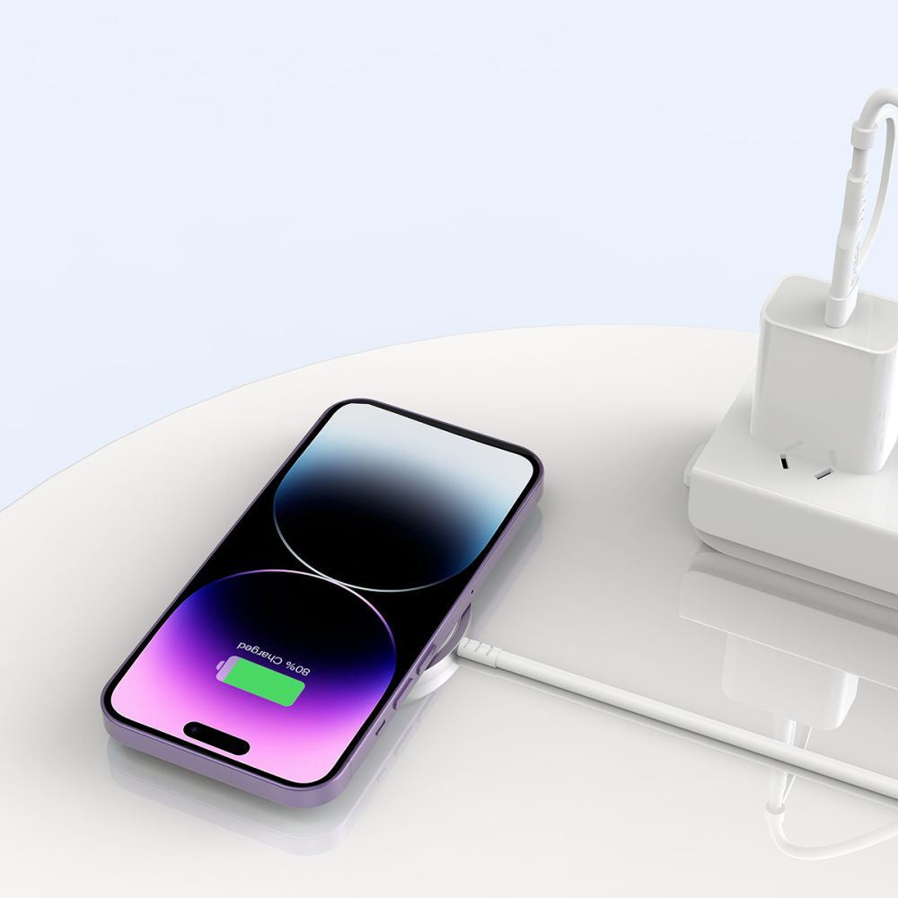 Tech-Protect QI15W-A44 MagSafe magnetic wireless smartphone charger - white – image 5
