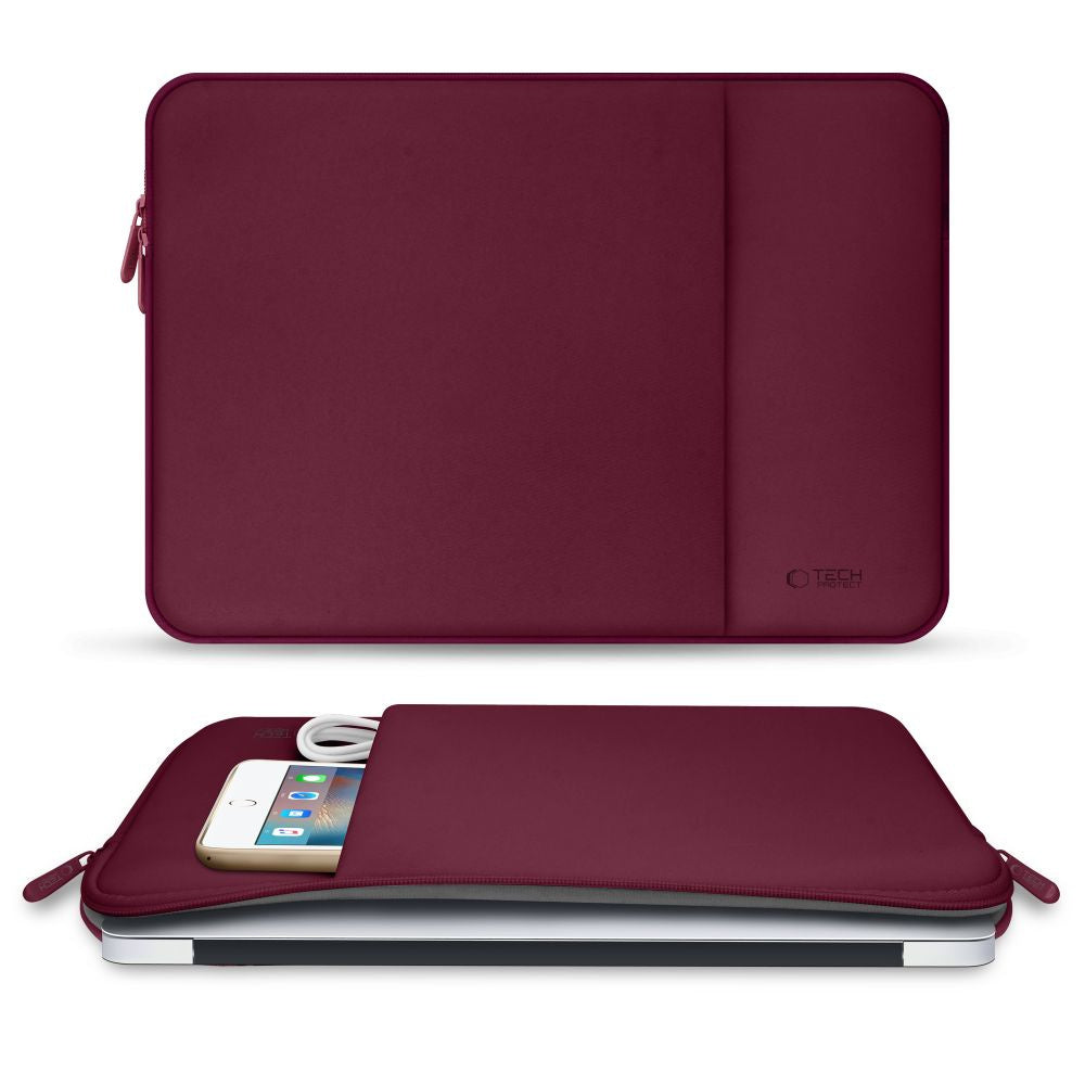 Tech-Protect Neoprene protective case for a 14" laptop - burgundy – image 6