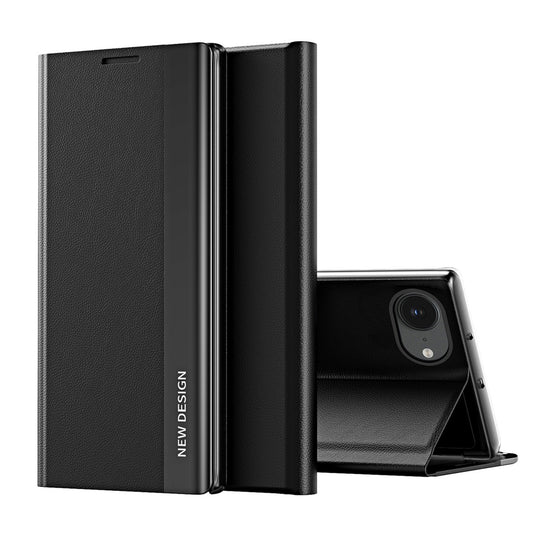 HURTEL Case with a flip stand for iPhone 16e Sleep Case Pro - black
