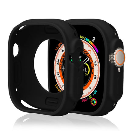 HURTEL Case for Apple Watch Series 4/5/6/SE 44 mm Silicone Watch Case - black – image 2