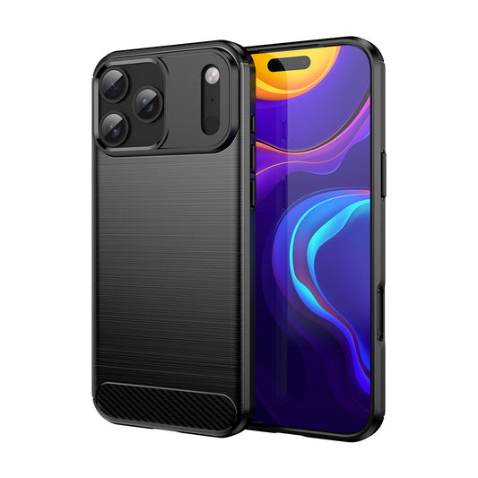 HURTEL Protective cover for iPhone 17 Pro Carbon Case - black