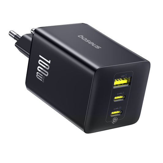 BASEUS EnerFill FE11 100W USB-A USB-C mains charger - black