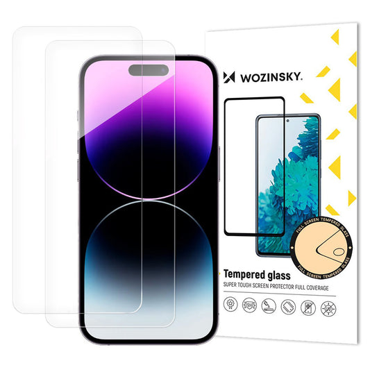 WOZINSKY Tempered glass for iPhone 17 Pro / 16 Pro Tempered Glass - 2 pcs.