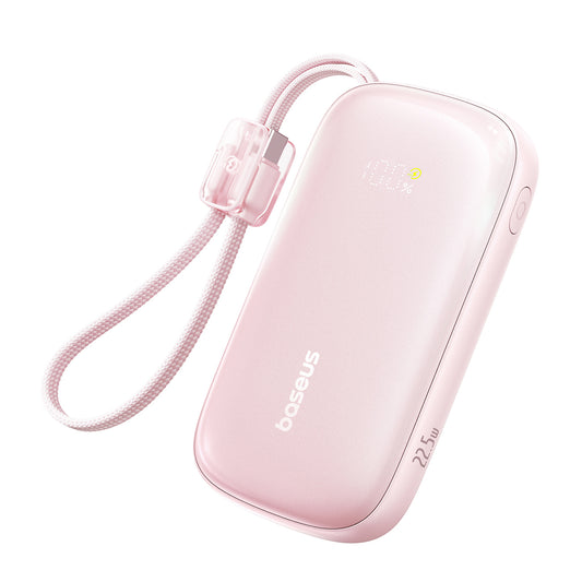 BASEUS Powerbank 20000mAh 22.5W with display cable EnerFill FC21 Qpow 3 Ultra - pink