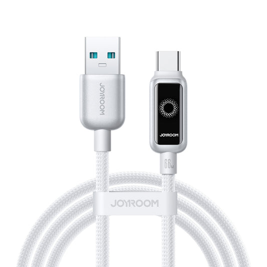 JOYROOM Braided cable USB-A - USB-C 66W 1.2m - white