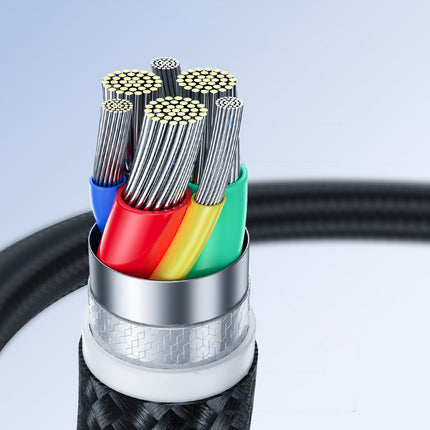 WOZINSKY Braided cable USB-A - USB-C 2.4A 1m black – image 29