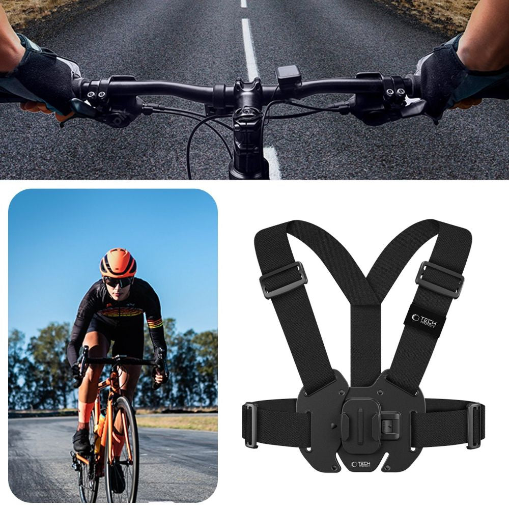 Tech-Protect Chest harness for GoPro DJI sports camera - black – image 3