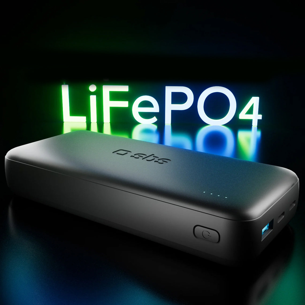 SBS Powerbank 20000mAh 10W USB-A USB-C Infinity LiFePo4 - black – image 2