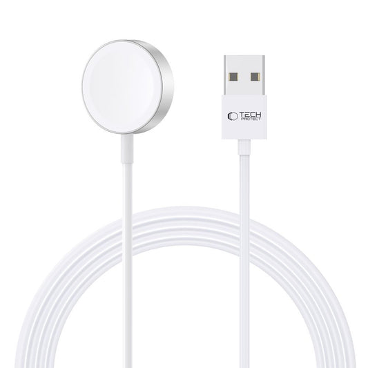 Tech-Protect Magnetic inductive charger for Apple Watch 1.2m USB-A UltraBoost - white