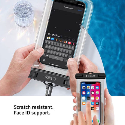 Tech-Protect Waterproof case for smartphones up to 6.9'' - black and orange – image 2