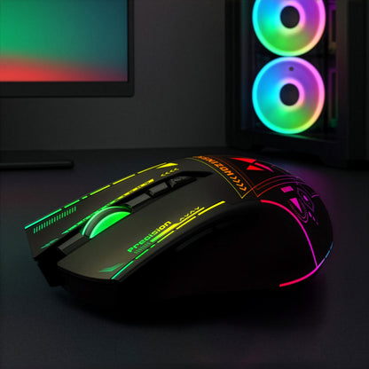 WOZINSKY Wireless optical gaming mouse with rechargeable battery and RGB lighting 3200 DPI - black – image 7
