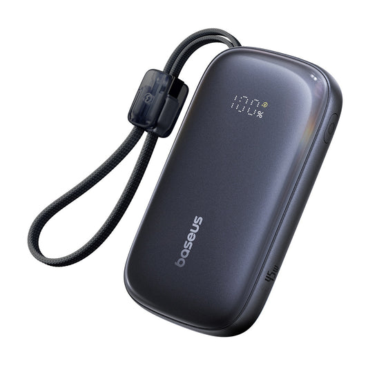 BASEUS Powerbank 10000mAh 45W with lanyard cable EnerFill FC21 Qpow 3 Ultra - black