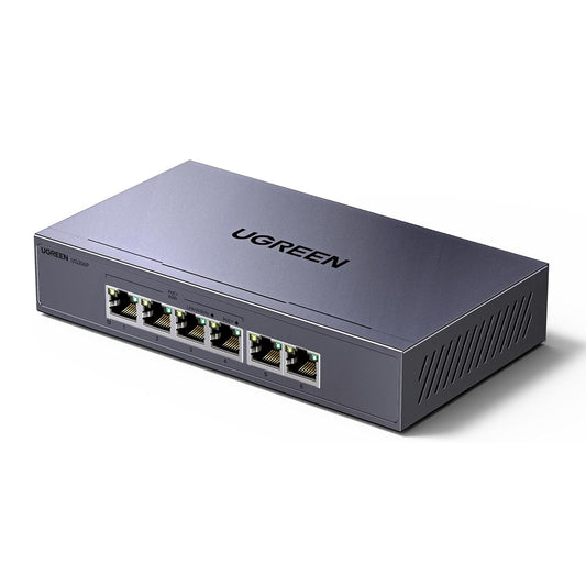 UGREEN Switch 6-Port 1Gb/s Ethernet network switch with PoE - gray