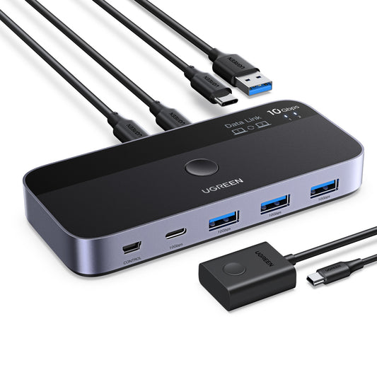 UGREEN USB-C USB-A 10Gb/s switch - gray