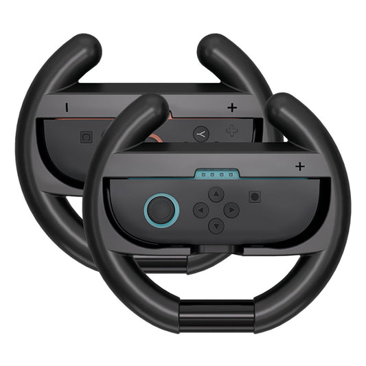 HURTEL Driving simulator steering wheel for Joy-Con Nintendo Switch 2 controller, black - 2 pcs.