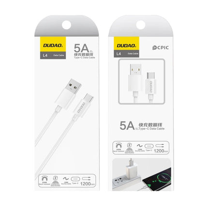 DUDAO USB-A - USB-C cable 2.1A 1m - white – image 9