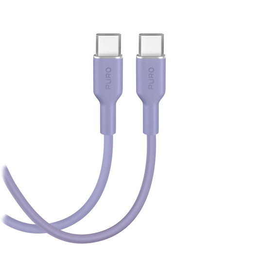PURO Flexible USB-C cable 60W 1.5m ICON - purple