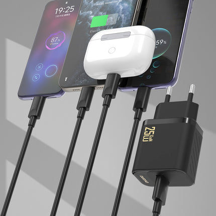 DUDAO GaN wall charger with USB-C cable 1m 65W - black – image 17