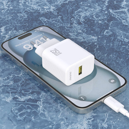 DUDAO GaN 30W USB-A - USB-C wall charger with USB-C cable - white – image 29