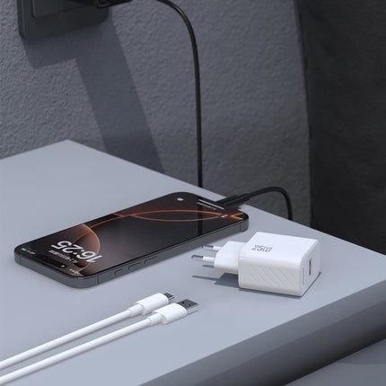 DUDAO GaN 30W USB-A - USB-C wall charger with USB-C cable - white – image 32