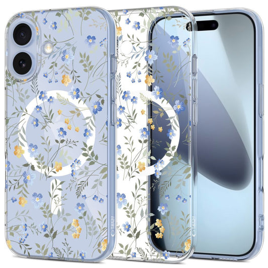 Tech-Protect Protective case for iPhone 17 FlexAir MagSafe - daisies with leaves