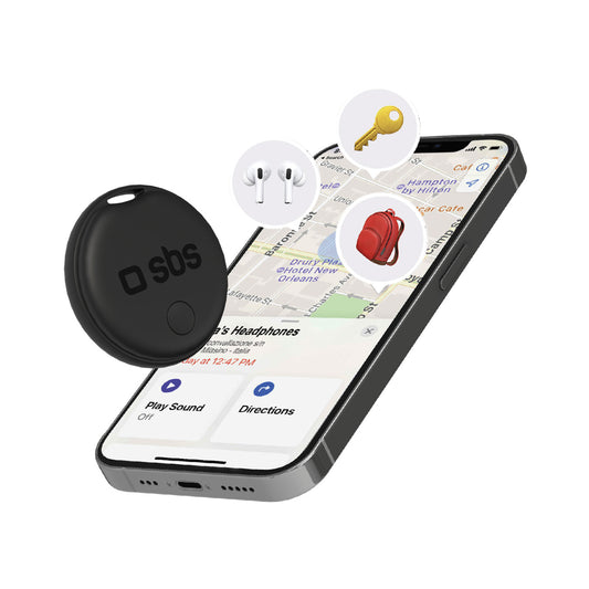 SBS Apple Find My Track My Circle Compatible Bicycle Key Locator - Black
