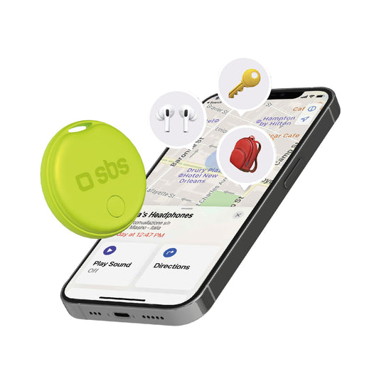 SBS Bicycle key locator compatible with Apple Find My Track My Circle - green