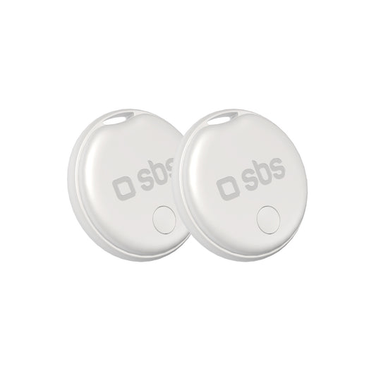 SBS Bicycle key locator compatible with Apple Find My Track My Circle white - 2 pcs.