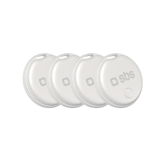 SBS Bicycle key locator compatible with Apple Find My Track My Circle white - 4 pcs.