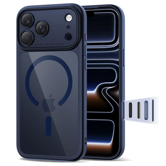 Tech-Protect Case cover for iPhone 17 Pro Magpeak Magsafe CC - transparent and navy blue
