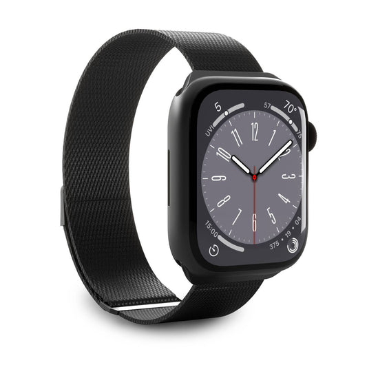 PURO Apple Watch 42 44 45 49mm Milanese watch strap - black