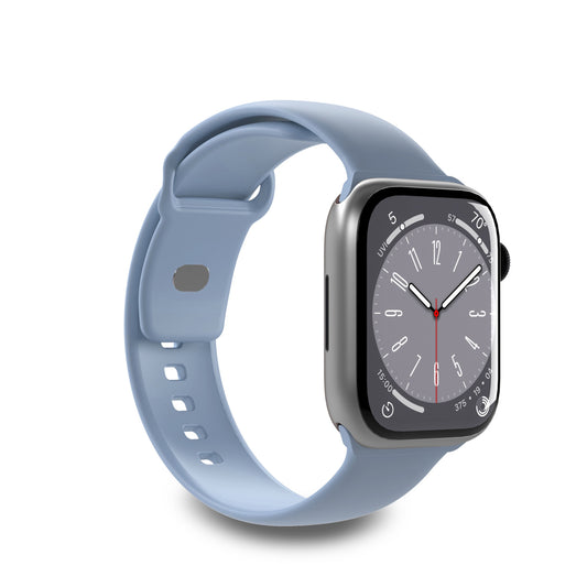 PURO Silicone strap for Apple Watch 42 44 45 49 mm Icon light blue - 2 pcs.