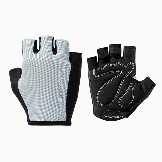 WOZINSKY Fingerless cycling gloves, size XL - gray