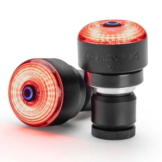 WOZINSKY Rear lights waterproof intelligent lights black 2 pcs.