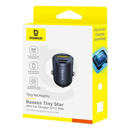 BASEUS USB-A USB-C 30W car charger - black – image 10