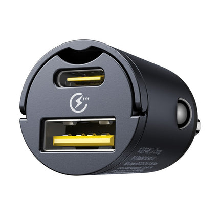 BASEUS USB-A USB-C 30W car charger - black – image 4
