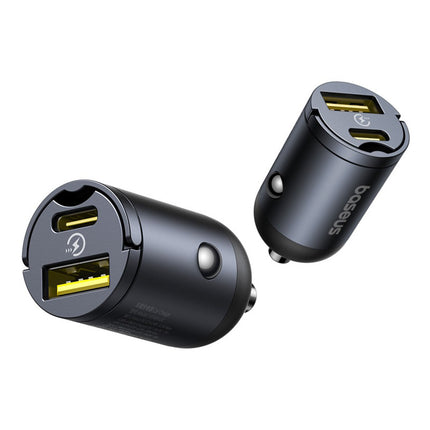 BASEUS USB-A USB-C 30W car charger - black – image 5