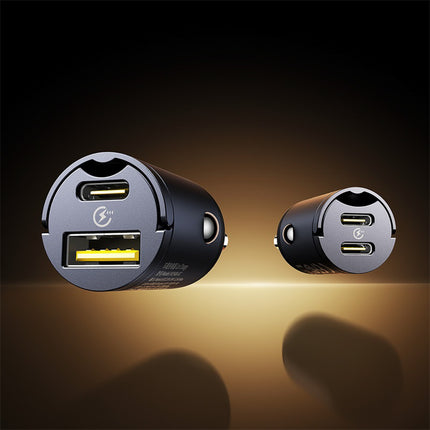 BASEUS USB-A USB-C 30W car charger - black – image 9