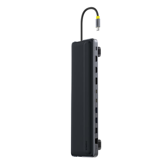 BASEUS HUB Docking station 12in1 USB-C HDMI DisplayPort USB-A SD/microSD RJ45 PD - gray