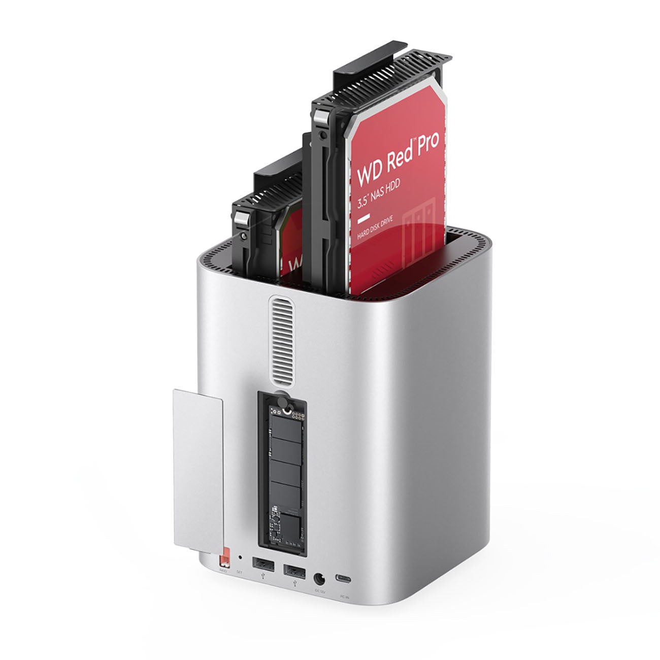 ORICO Docking station with bays for M.2 SATA hard drives up to 56TB - silver – image 4