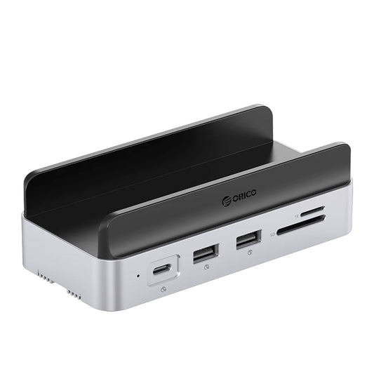 ORICO 10-in-1 docking station for Mac mini M.2 USB-C USB-A HDMI RJ45 SD/TF - silver