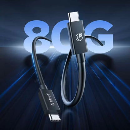 ORICO USB-C USB4 Thunderbolt5 80Gbps 240W cable 1m - black – image 4