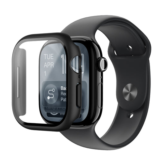 AmazingThing Protective glass with case for Apple Watch Series 11 46 mm Radix - black