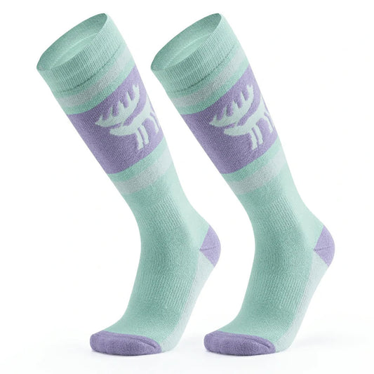 ROCKBROS Ski socks, size 37-42 S/M - purple and green