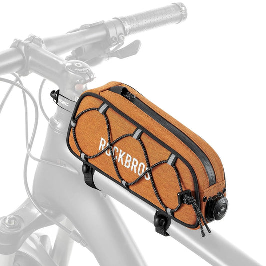 ROCKBROS Waterproof bicycle bag for the upper frame tube 0.7L - orange