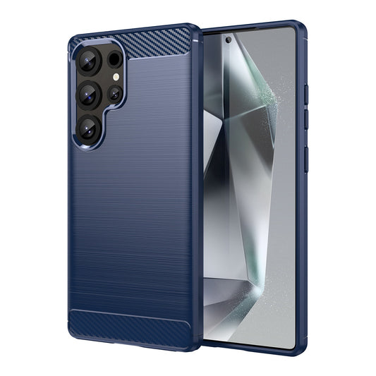 HURTEL Silicone case for Samsung Galaxy S25 Ultra Carbon Case - blue