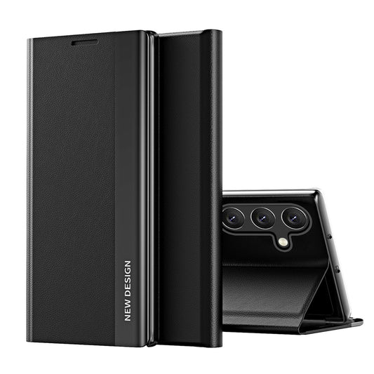 HURTEL Case with flap and stand for Samsung Galaxy S24 FE Sleep Case Pro - black