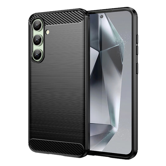 HURTEL Silicone case for Samsung Galaxy S24 FE Carbon Case - black